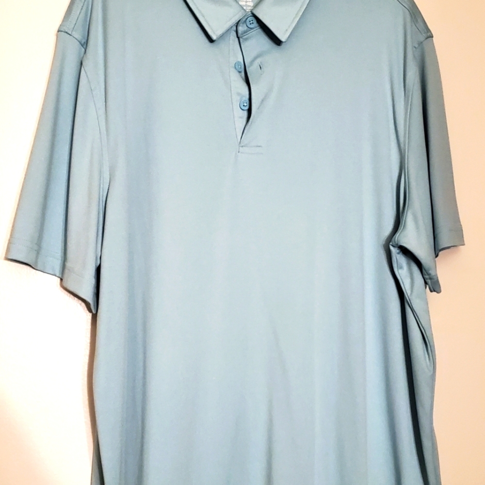 Men's George XL Sky Blue Short Sleeve Polo Shirt